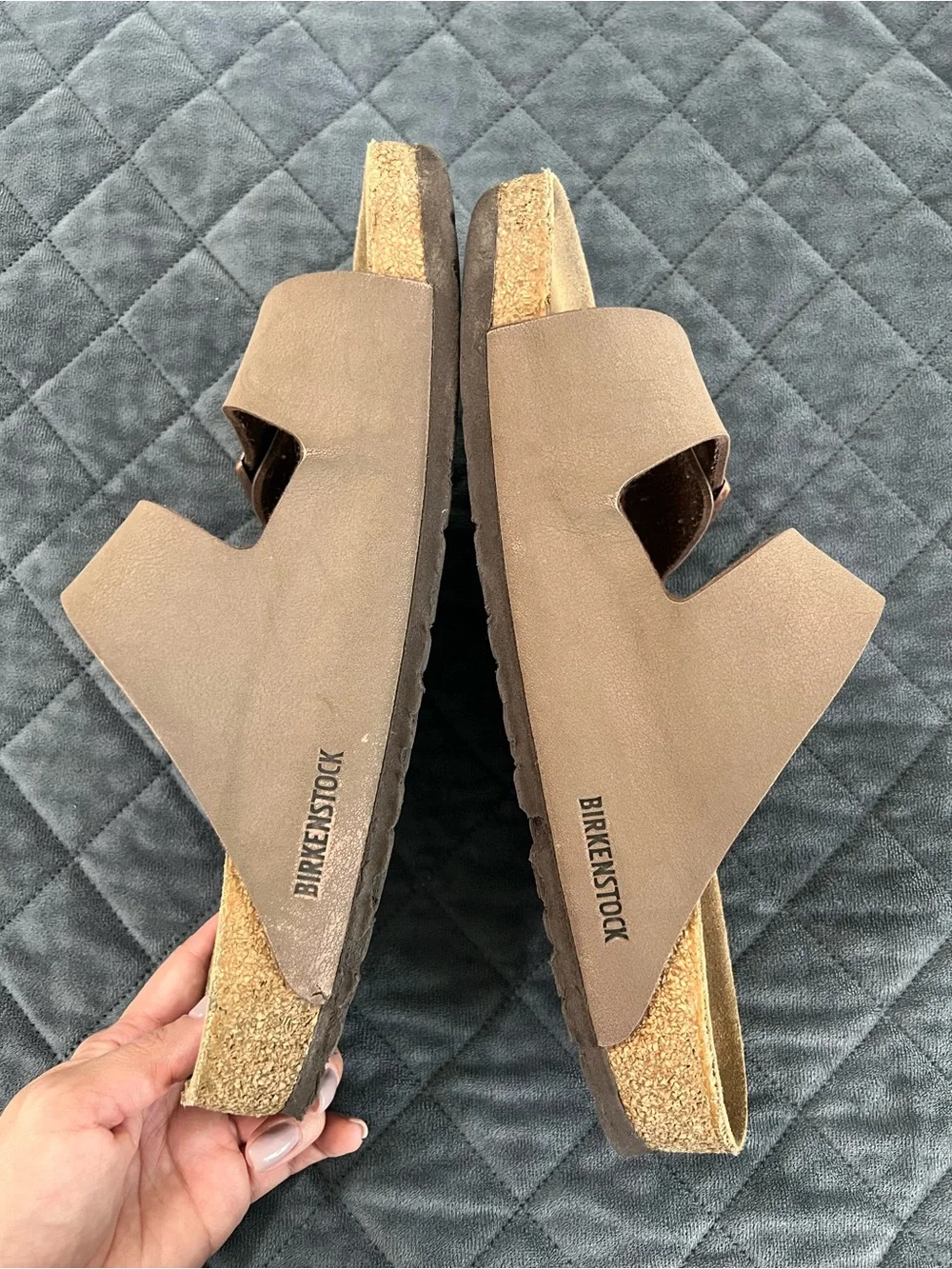 Birkenstock Arizona Sandals Men’s Size 10 10.5 43 Brown Leather slides